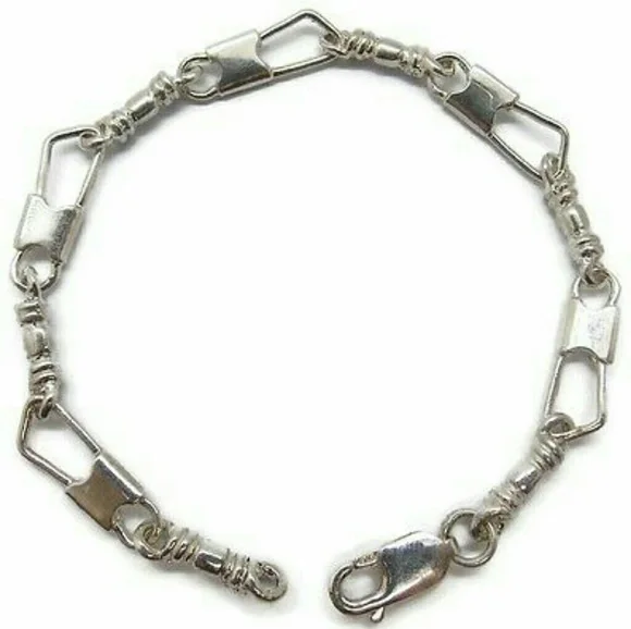 Fishers of Men Acts Sterling Silver Bracelet Regular Link 7.5 in - Picture 2 of 3